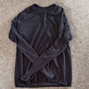 lululemon athletica Dark Gray Long Sleeve Henley